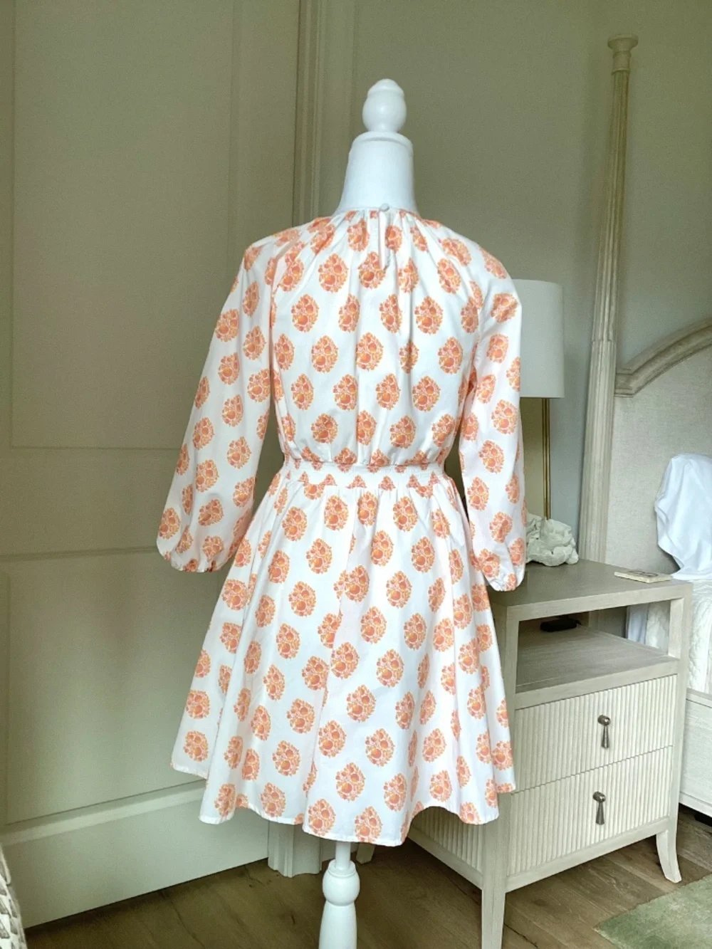 NWOT J.Crew SZ XXS Women's Smocked Waist Mini Dress Gathered Floral Block Print